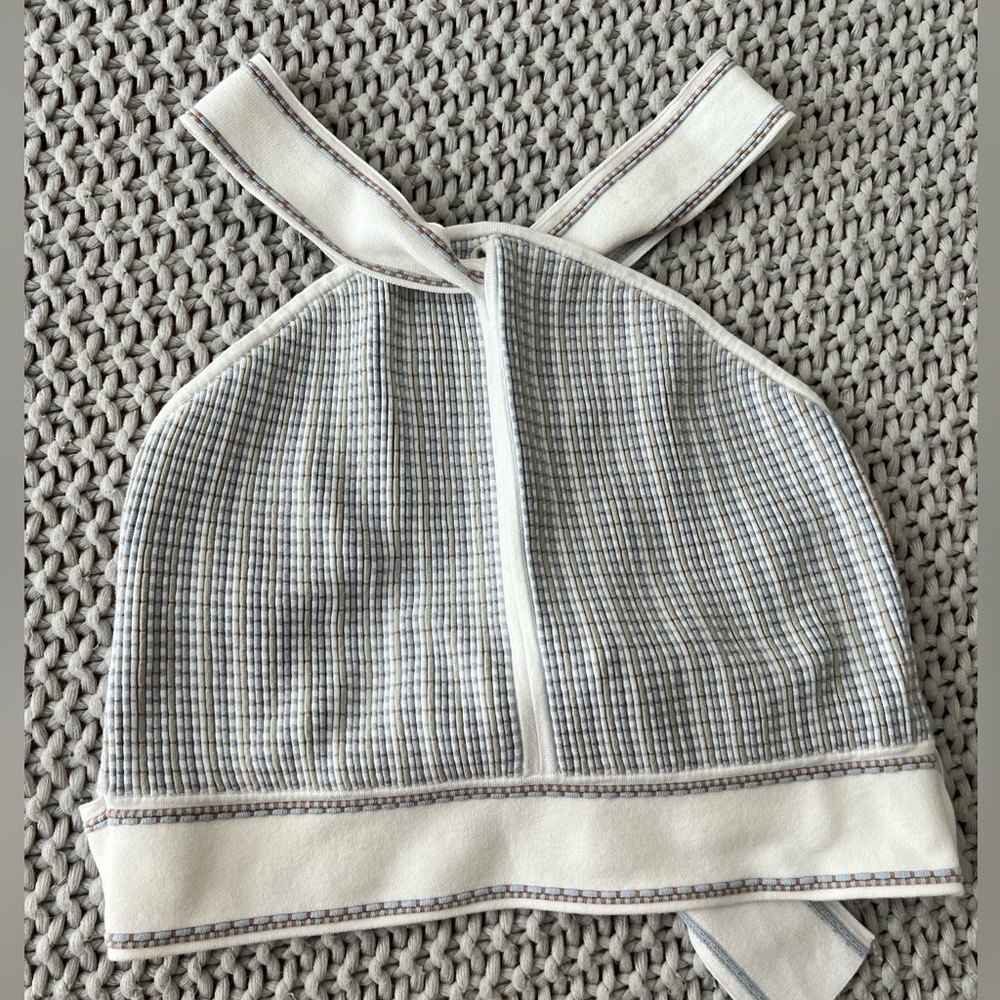 NWT Club Monaco Raeni Knit Cross Back Halter Crop Top - Picture 4 of 8